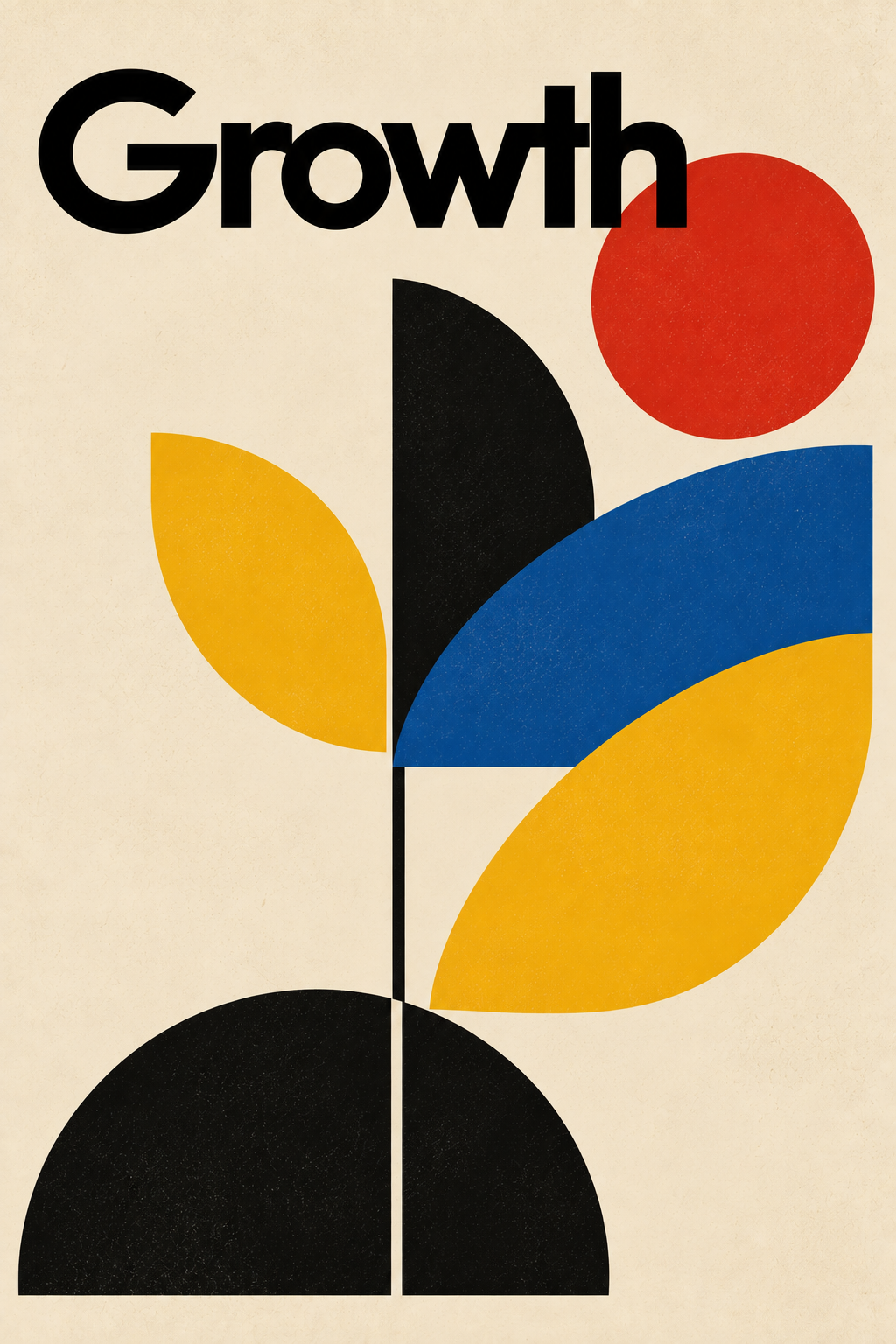 Bauhaus Growth als keramisch tegeltableau