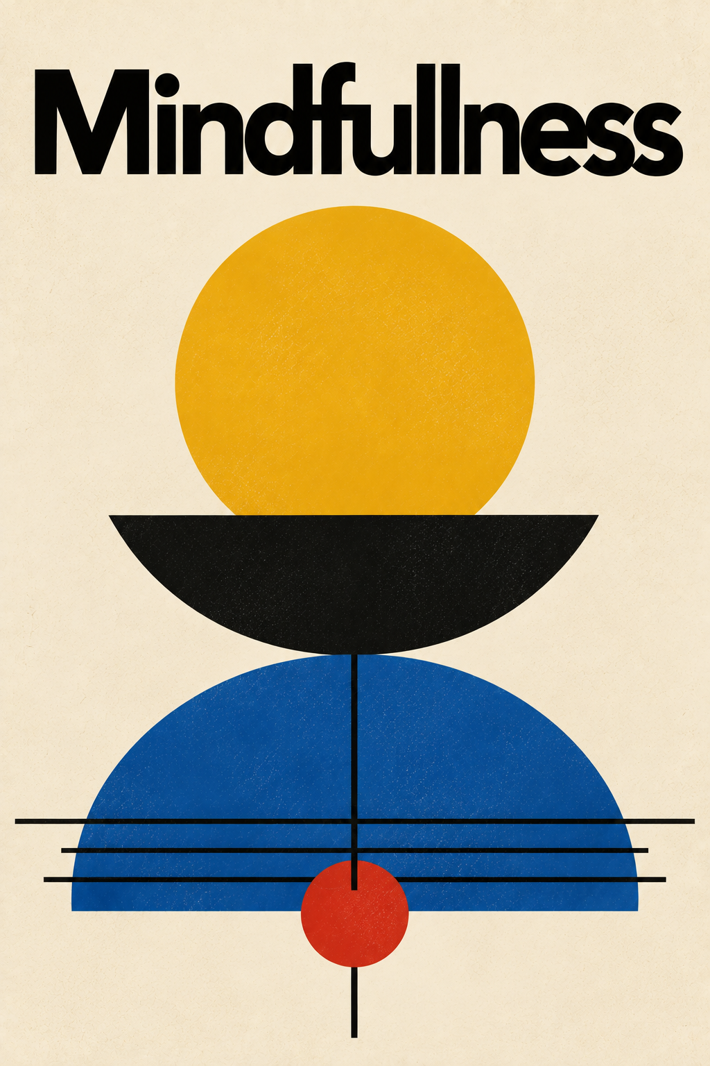 Bauhaus Mindfulness als keramisch tegeltableau