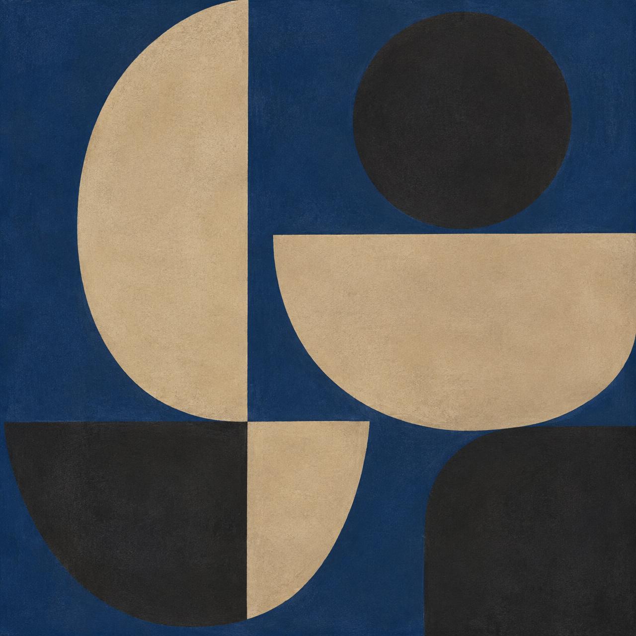 Blue Composition als keramisch tegeltableau