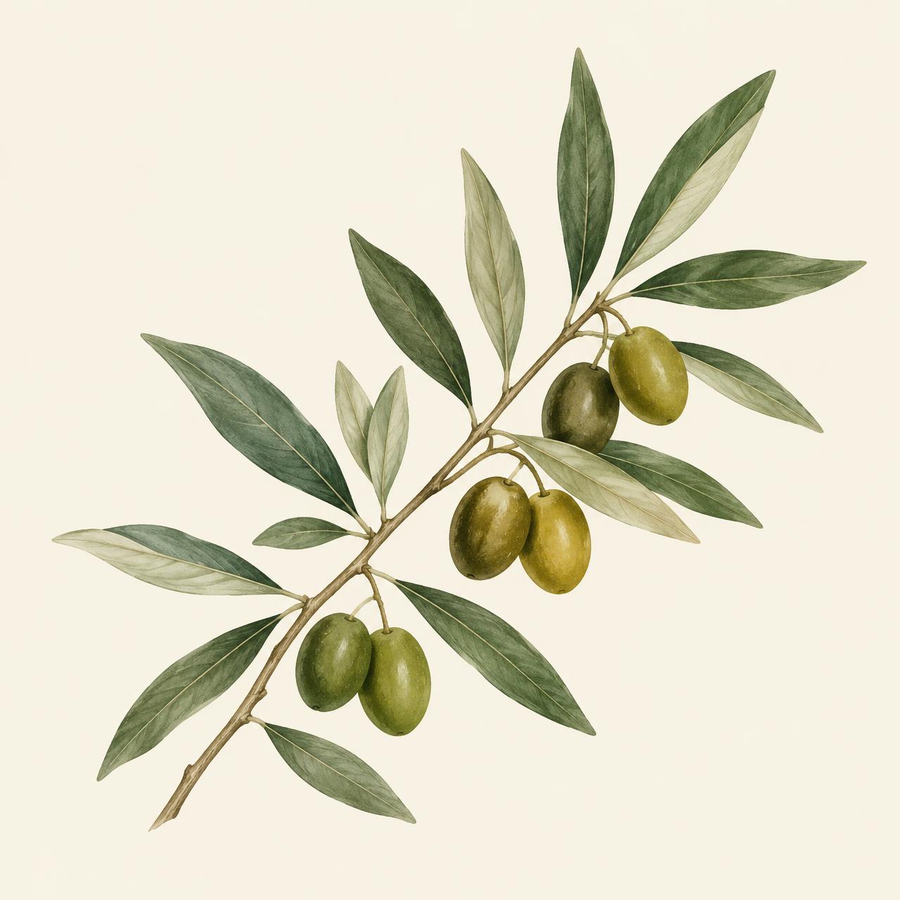 Olive Branch als keramisch tegeltableau