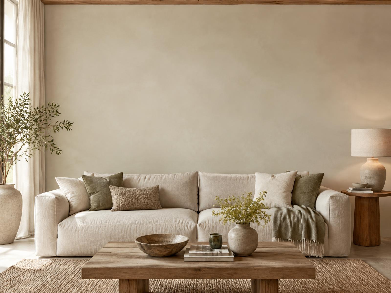 Woonkamer met Mount Fuji aan de wand